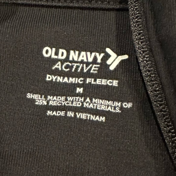 EUC! Men's Old Navy Active Dynamic Black Fleece Jacket Sz M - Picture 2 of 5